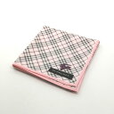 ワンダフルデー♪全品P10倍メール便対応OK【売れ筋】【未使用ハンカチ】BURBERRYバーバリーハンカチ【ピンク系】