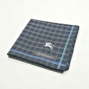 ワンダフルデー♪全品P10倍メール便対応OK【売れ筋】【限定1枚】【未使用ハンカチ】BURBERRYバーバリーハンカチ【ネイビー系】