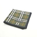 ワンダフルデー♪全品P10倍メール便対応OK【売れ筋】【限定1枚】【未使用ハンカチ】BURBERRYバーバリーハンカチ【グリーン系】