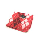 ワンダフルデー♪全品P10倍メール便対応OK【売れ筋】【未使用ハンカチ】BURBERRY タオルハンカチ【レッド系】