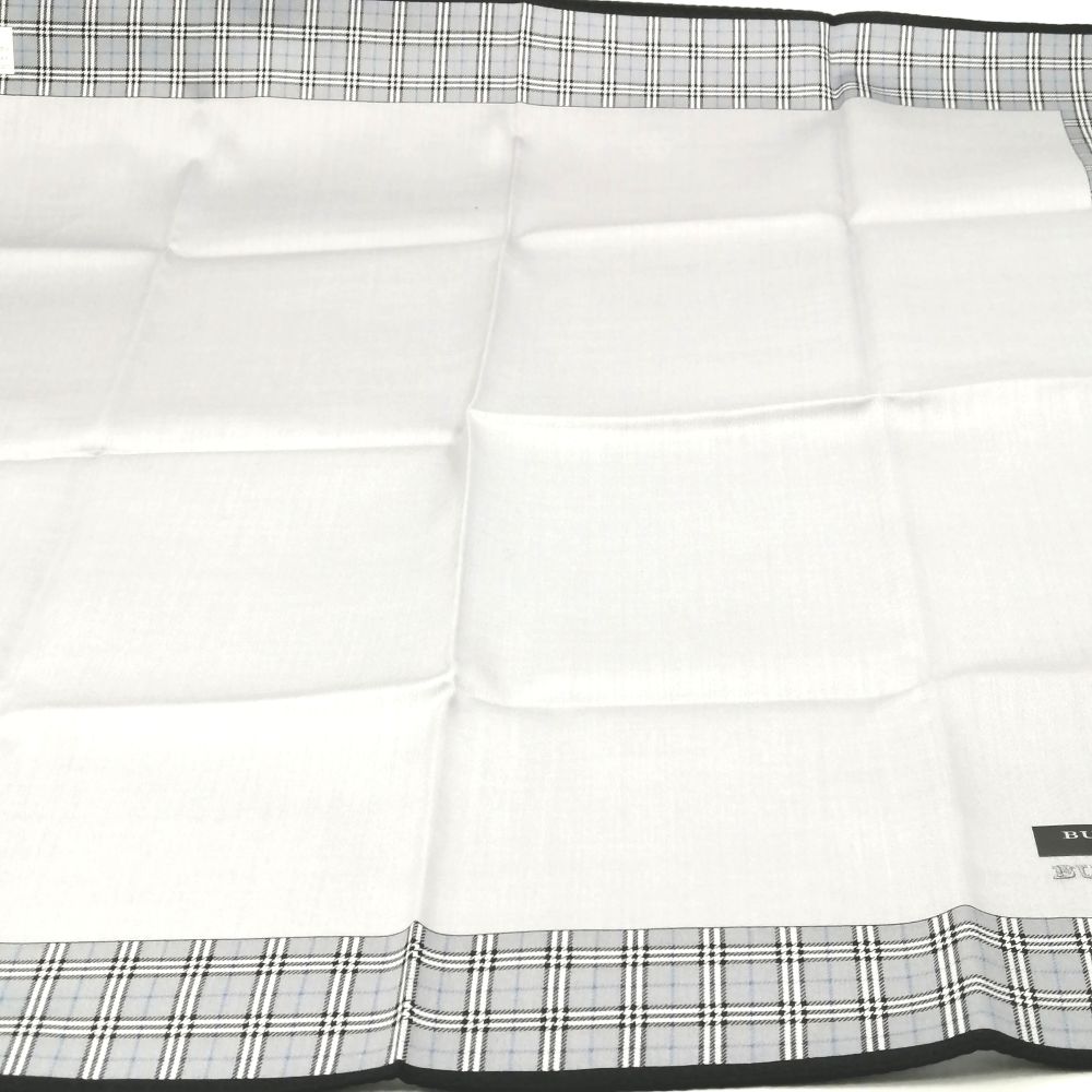 今週もやります♪全品P10倍メール便対応OK【売れ筋】【限定1枚】【未使用ハンカチ】BURBERRYバーバリーハンカチ【ブルーグレー系】 3