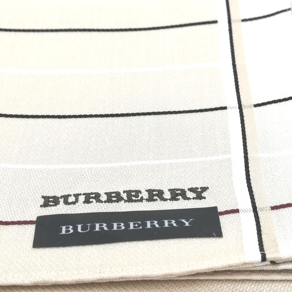 お買い物マラソン♪全品P10倍メール便対応OK【売れ筋】【未使用ハンカチ】BURBERRYバーバリーハンカチ【ベージュ系】