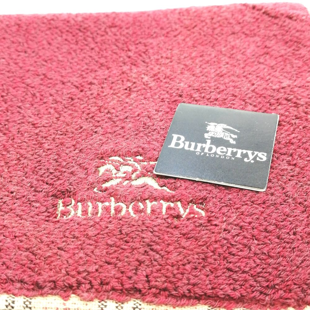 当店はやります♪21迄全品P10倍メール便対応OK【売れ筋】【未使用ハンカチ】burberrysバーバリーズタオルハンカチ【レッド系】