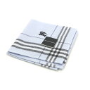 月末も当店でお買い物♪全品P10倍メール便対応OK【売れ筋】【未使用ハンカチ】BURBERRYバーバリータオルハンカチ【ブルー系】