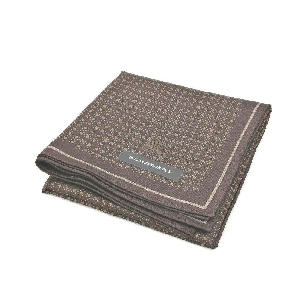 週末も当店でお買い物♪全品P10倍メール便対応OK【売れ筋】【未使用ハンカチ】BURBERRY ハンカチ【ブラウン系】