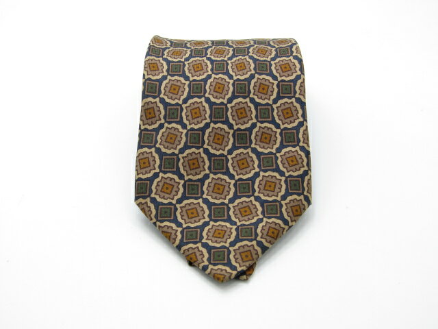 Rakuten - 当店でのお買物でSPUトータルP10倍～♪【売れ筋】【大処分】【中古ネクタイ】メール便対応OKDiorクリスチャンディオールネクタイ【パターン・規則柄系】【ネイビー系】【ランクAB】【ネクタイ中古】