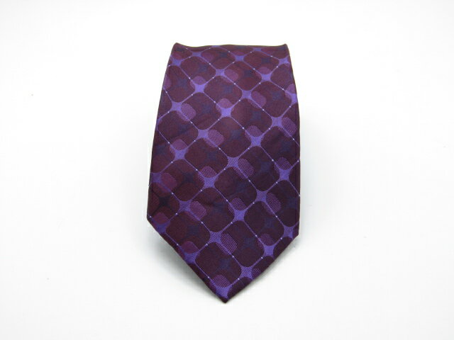 Rakuten - 月末も当店でお買物でお買い物♪P10倍【中古ネクタイ】メール便対応OKUNITED COLORS OF BENETTONユナイテッドカラーズオブベネトンネクタイ【パターン・規則柄系】【赤紫系】【ランクA】【ネクタイ中古】