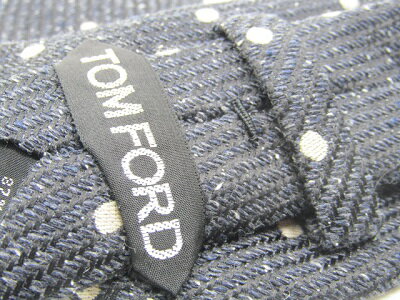 当店はやります♪21迄全品P10倍【中古ネクタイ】メール便対応OKTOMFORDトムフォードネクタイ【パターン・規則柄系】【ネイビー系】【ランクA】【ネクタイ中古】