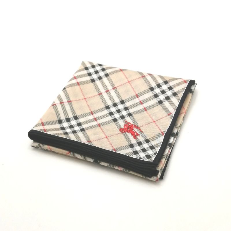スーパーセール♪全品P10倍メール便対応OK【売れ筋】【未使用ハンカチ】BURBERRYバーバリーハンカチ【ベージュ系】