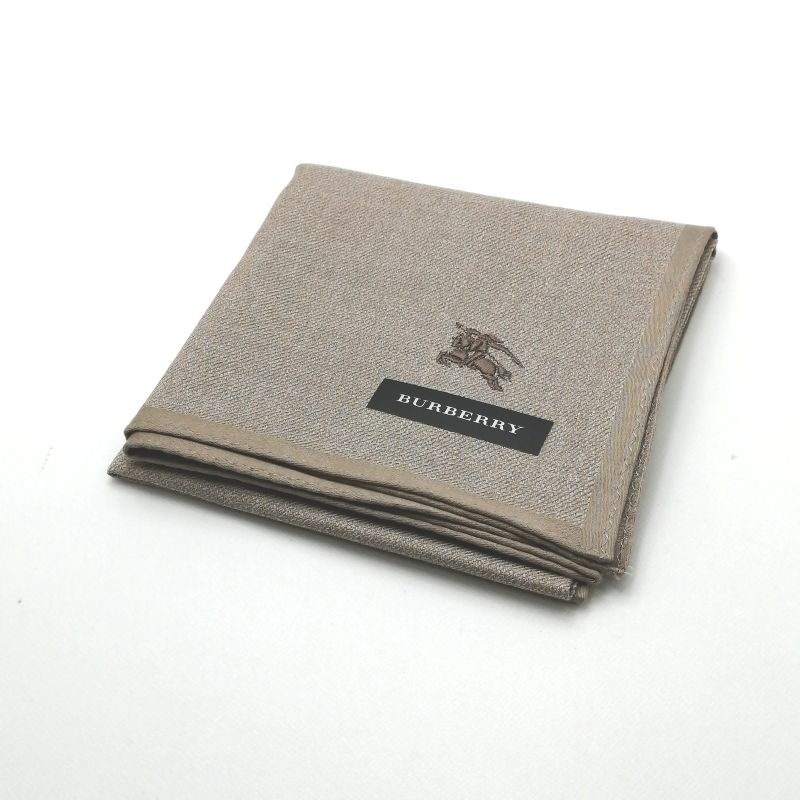 スーパーセール♪全品P10倍メール便対応OK【売れ筋】【未使用ハンカチ】BURBERRYバーバリーハンカチ【ベージュ系】