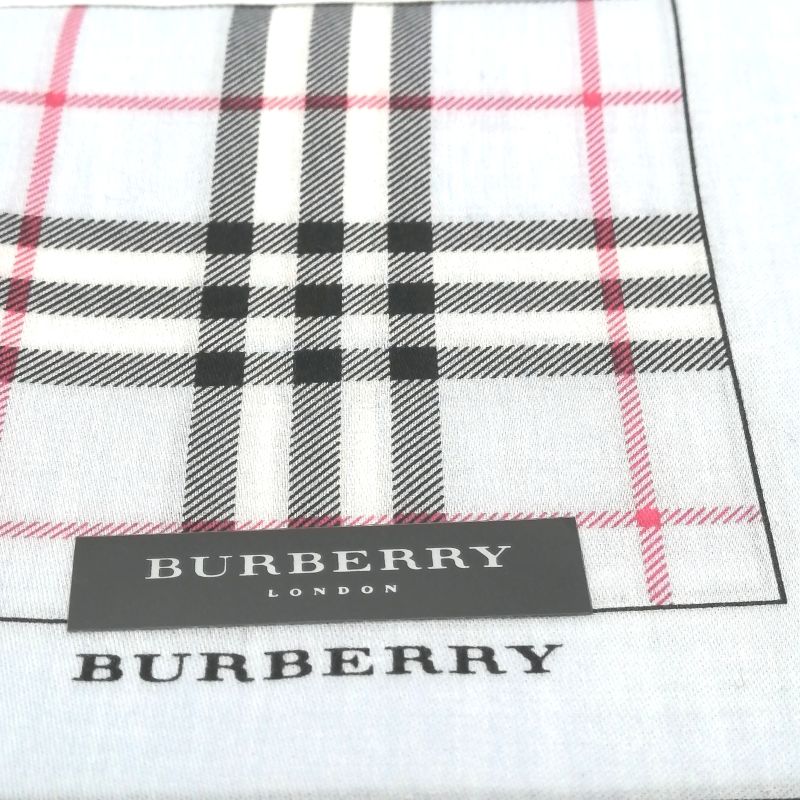 ♪全品P10倍メール便対応OK 売れ筋 未使用ハンカチ BURBERRYバーバリーハンカチ ブルーグレー系 re-st-10029906 服飾雑貨 リスト サンプル画像2