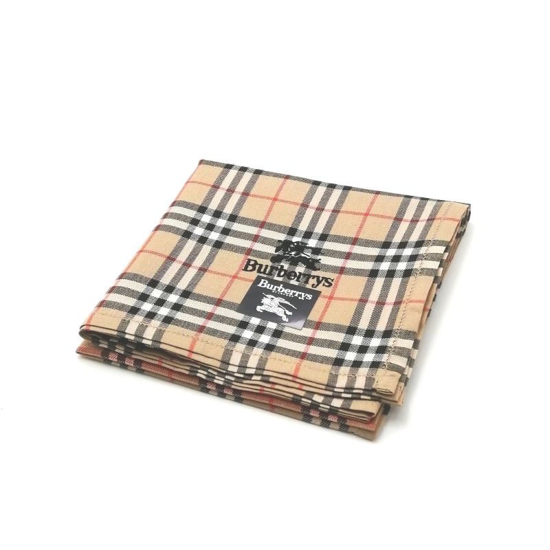 スーパーセール♪全品P10倍メール便対応OK【売れ筋】【未使用ハンカチ】burberrysバーバリーズハンカチ【ブラウン系】