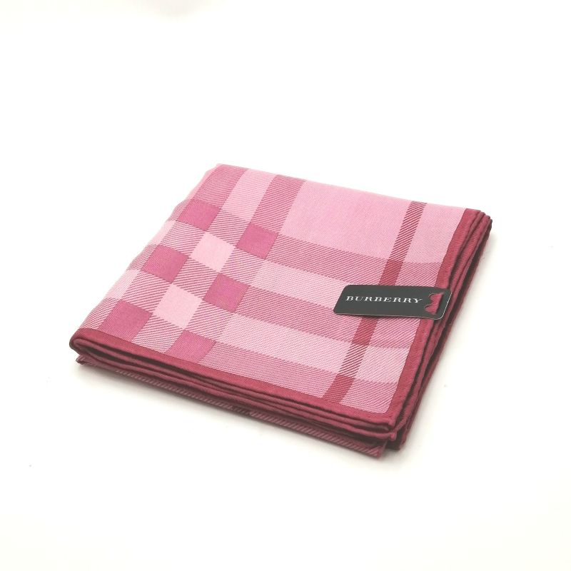 Sセール後夜祭♪全品P10倍メール便対応OK【売れ筋】【限定1枚】【未使用ハンカチ】BURBERRYバーバリーハンカチ【ピンク系】
