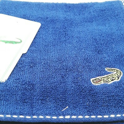 服飾雑貨　リストのブラックフライデー♪全品P10倍メール便対応OK【売れ筋】【ポイント消化】【未使用ハンカチ】【大処分】CROCODILEクロコダイルタオルハンカチ【ネイビー系】｜アングル2