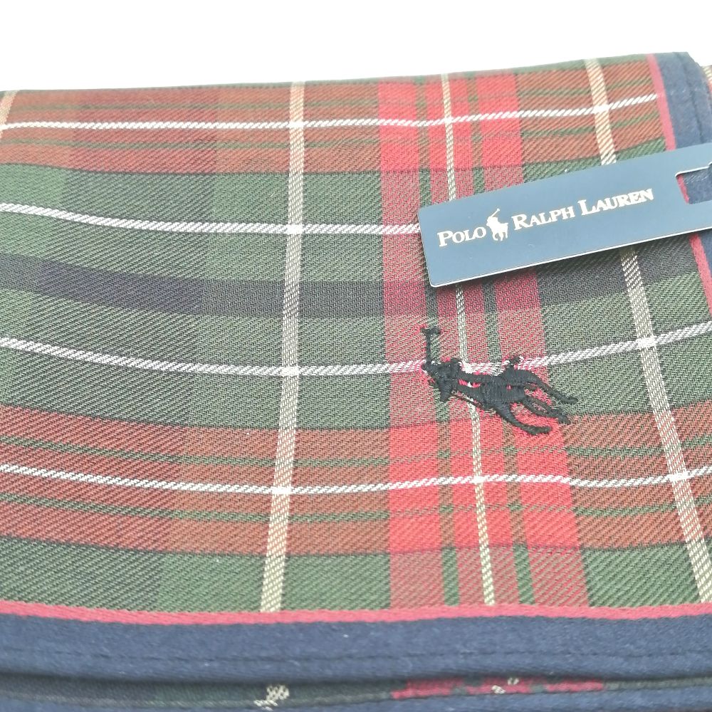 当店はやります♪22迄全品P10倍メール便対応OK【売れ筋】【未使用ハンカチ】RALPH LAURENラルフローレンハンカチ【レッド系】