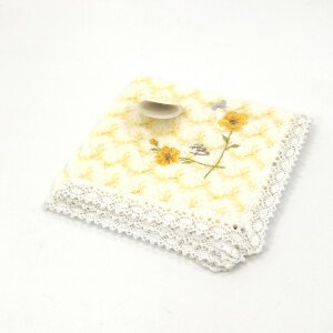 月末も当店でお買い物♪全品P10倍メール便対応OK【売れ筋】 【ポイント消化】【未使用ハンカチ】PIERRE BALMAINピエールバルマンガーゼレースハンカチ【イエロー系】