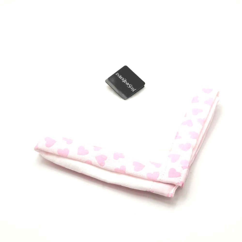 今週もやります♪全品P10倍メール便対応OK【売れ筋】 【未使用ハンカチ】YVESSAINTLAURENTイヴサンローランタオルハンカチ【ホワイト系】