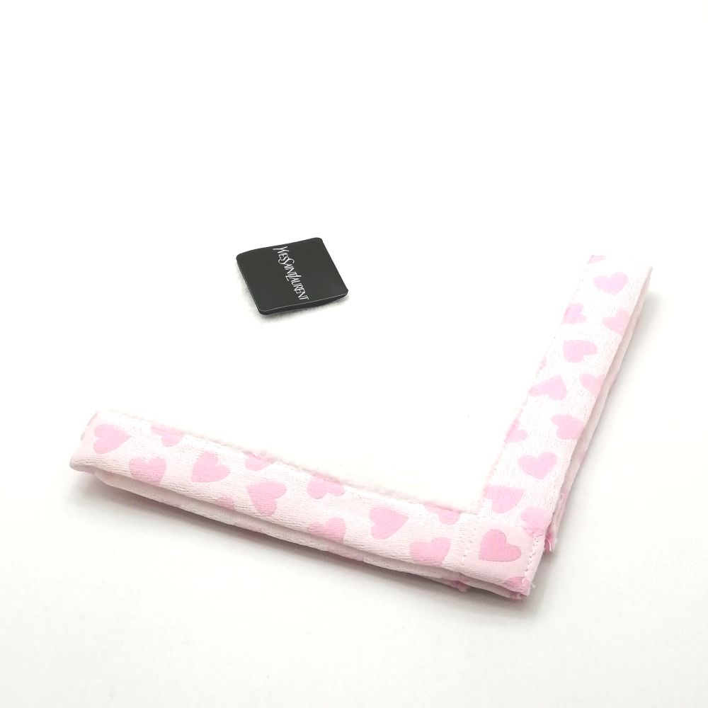 メール便対応OK【売れ筋】　【未使用ハンカチ】YVESSAINTLAURENTイヴサンローランタオルハンカチ【ホワイト系】