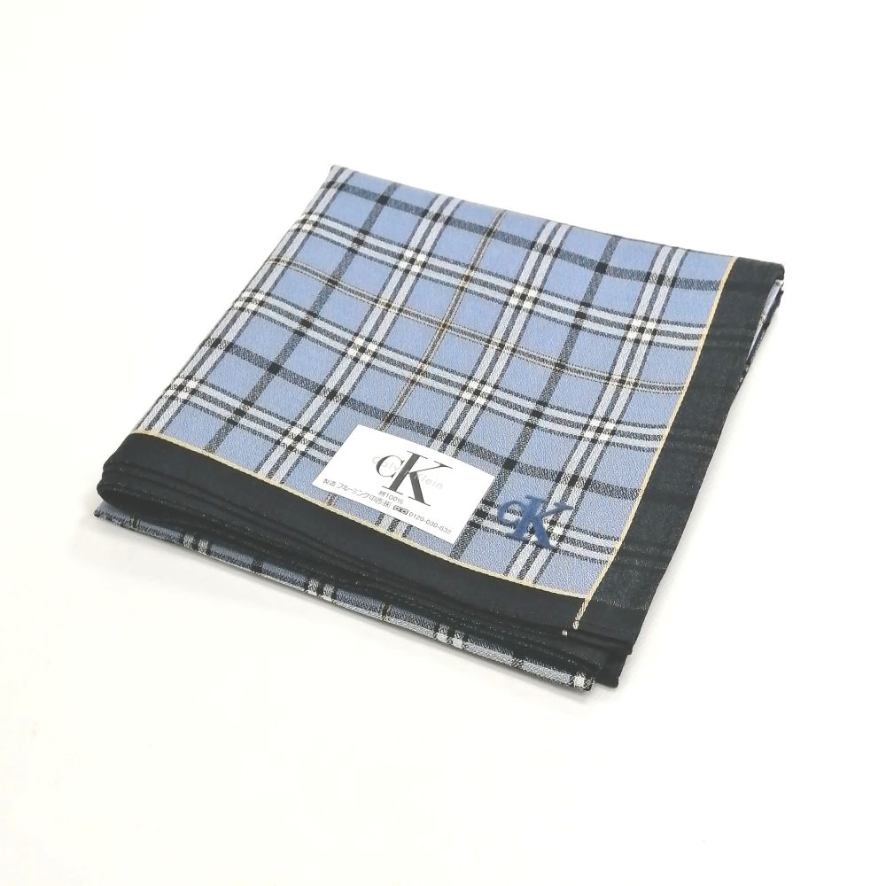 スーパーセール♪全品P10倍メール便対応OK【売れ筋】【大処分】【未使用ハンカチ】CalvinKleinカルバンクラインハンカチ【ブルー系】