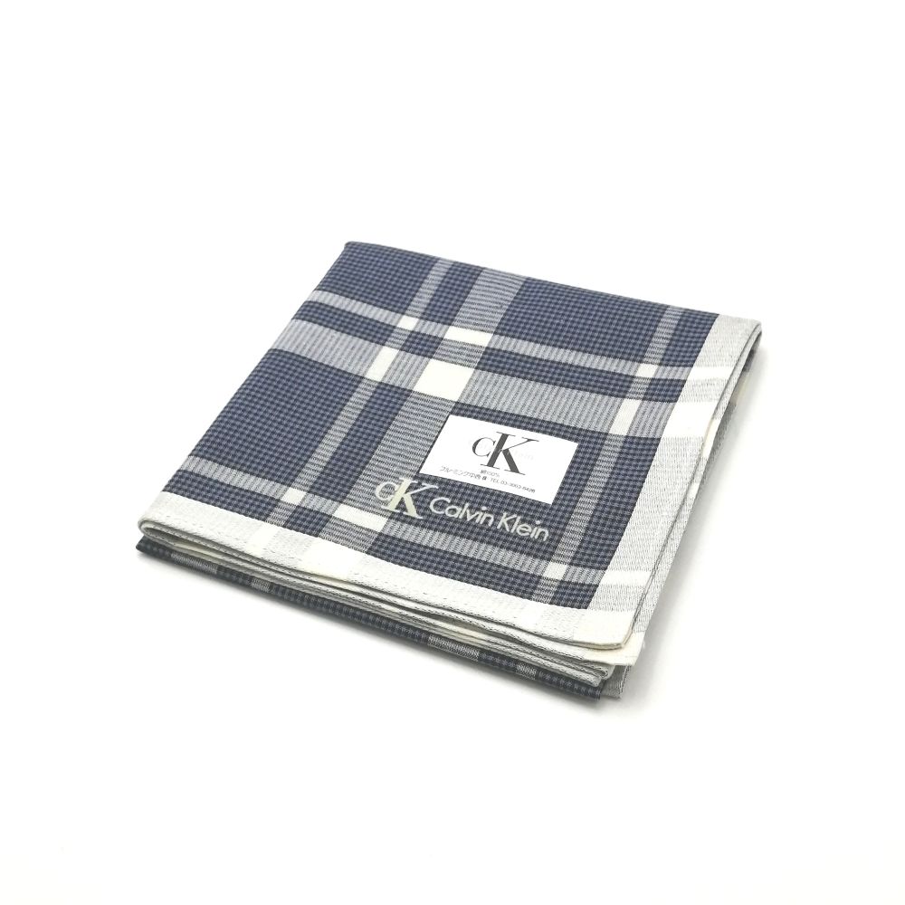 ブラックフライデー♪全品P10倍メール便対応OK【売れ筋】【大処分】【未使用ハンカチ】CalvinKleinカルバンクラインハンカチ【ブルー系】