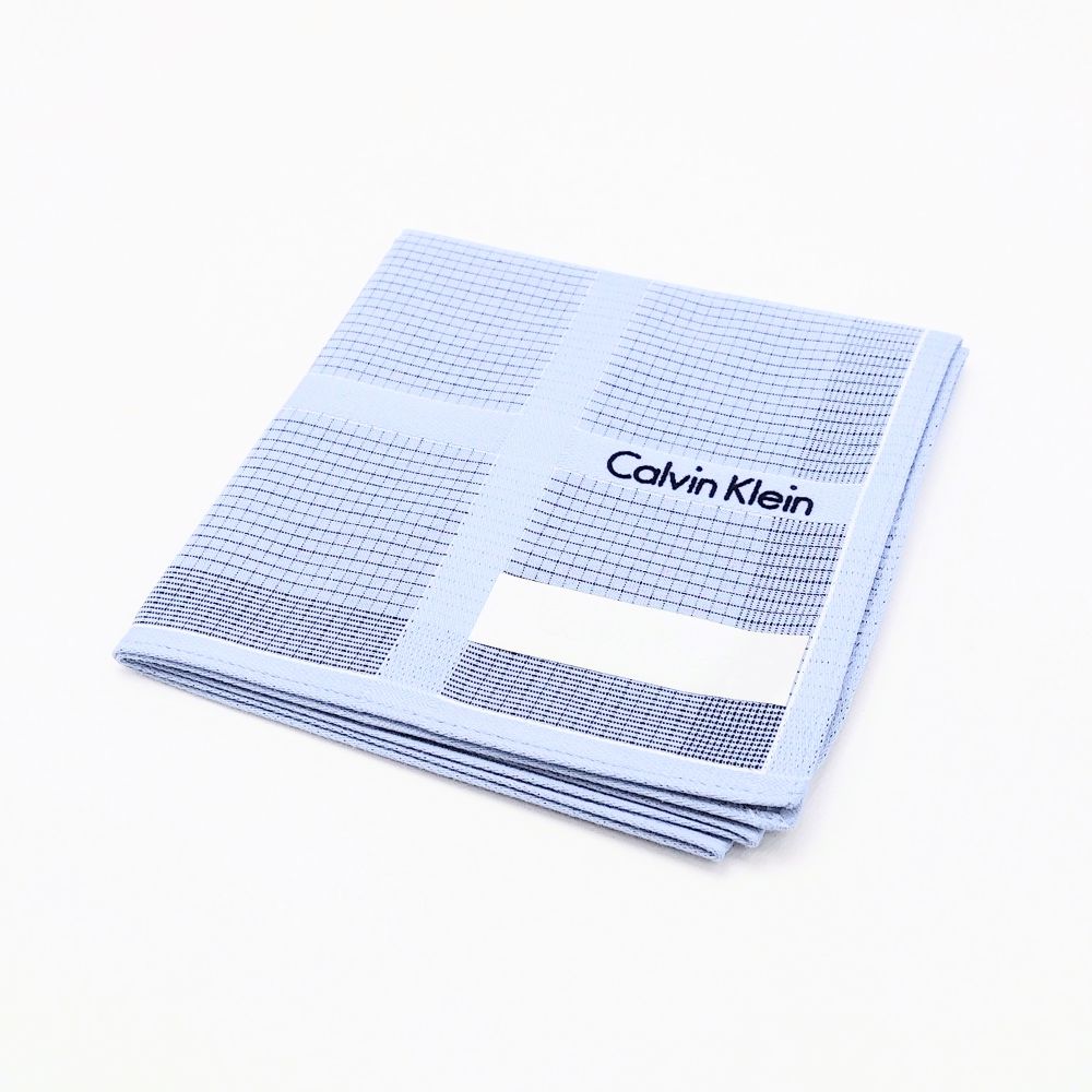 ブラックフライデー♪全品P10倍メール便対応OK【売れ筋】【大処分】【未使用ハンカチ】CalvinKleinカルバンクラインハンカチ【ブルー系】