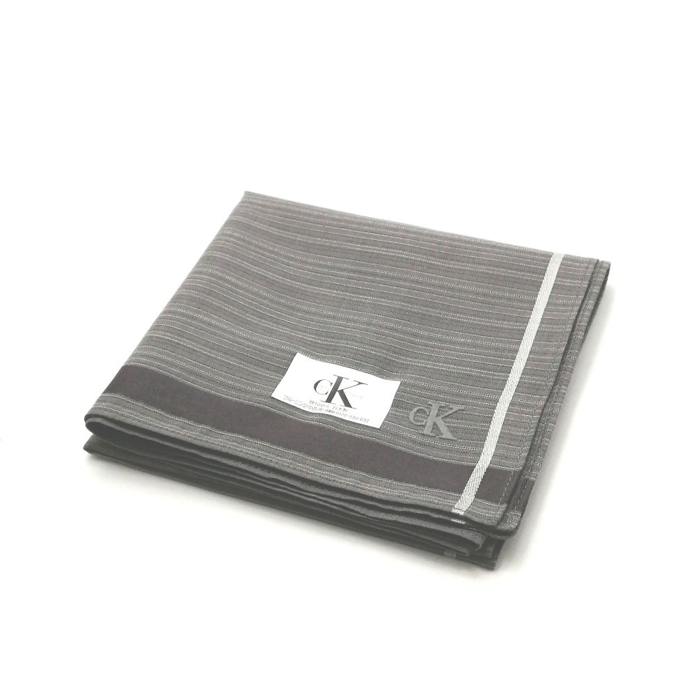 ブラックフライデー♪全品P10倍メール便対応OK【売れ筋】【大処分】【未使用ハンカチ】CalvinKleinカルバンクラインハンカチ【グレー系】