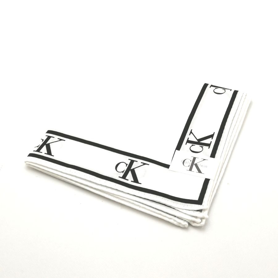 ブラックフライデー♪全品P10倍メール便対応OK【売れ筋】【大処分】【未使用ハンカチ】CalvinKleinカルバンクラインハンカチ【ホワイト系】