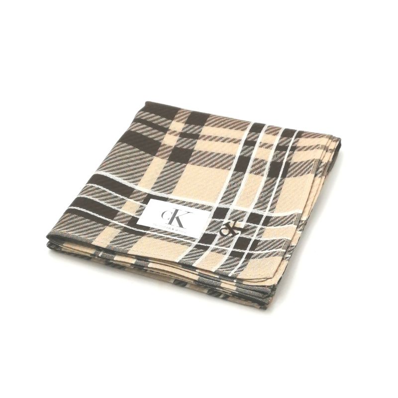 お買い物マラソン♪全品P10倍メール便対応OK【売れ筋】【大処分】【未使用ハンカチ】CalvinKleinカルバンクラインハンカチ【ベージュ系】