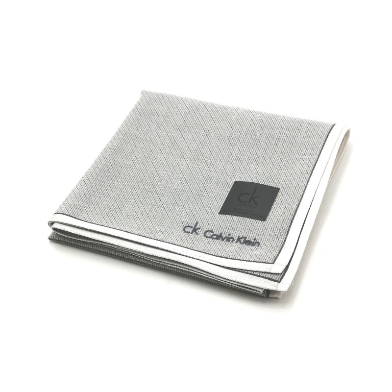 月末も当店でお買い物♪P10倍メール便対応OK【売れ筋】【大処分】【未使用ハンカチ】CalvinKleinカルバンクラインハンカチ【グレー系】