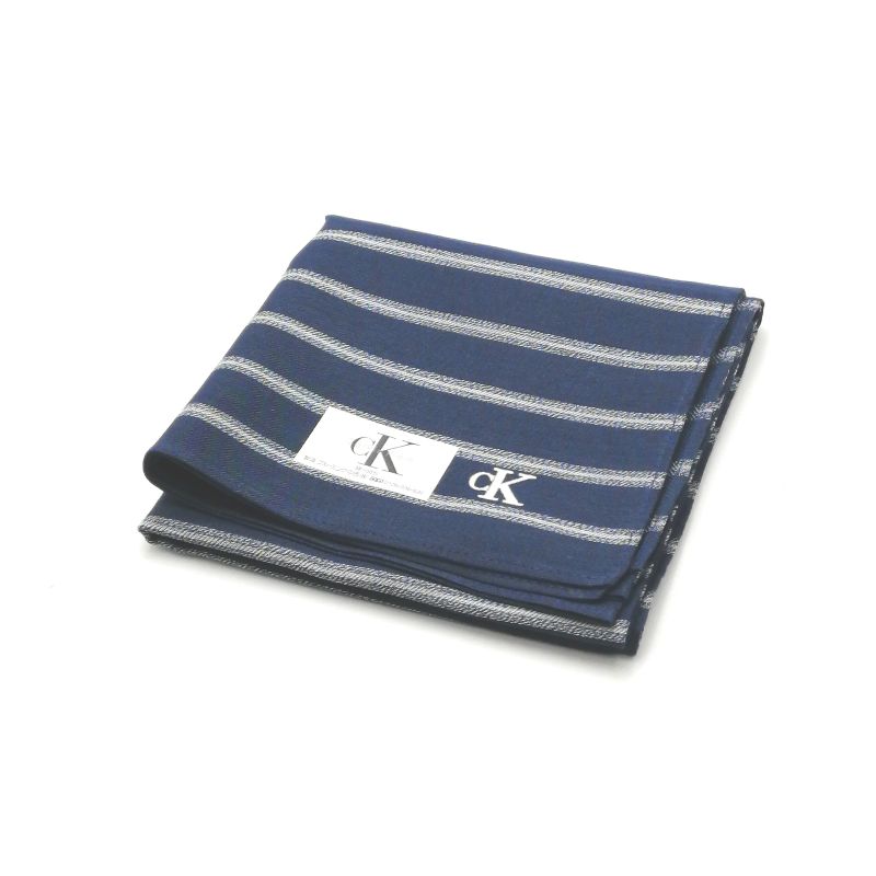 月末も当店でお買い物♪P10倍メール便対応OK【売れ筋】【大処分】【未使用ハンカチ】CalvinKleinカルバンクラインハンカチ【ネイビー系】