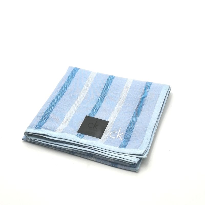 当店でのお買物でSPUトータルP10倍～♪メール便対応OK【売れ筋】【大処分】【未使用ハンカチ】CalvinKleinカルバンクラインハンカチ【ブルー系】