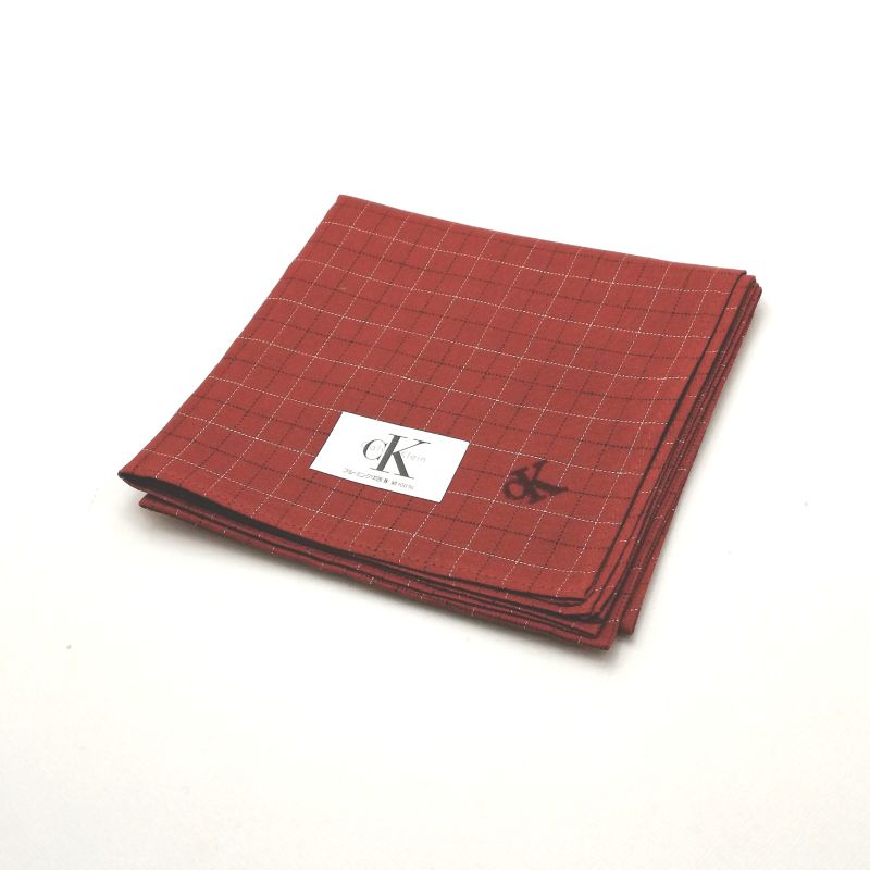 お買物マラソン♪全品P10倍メール便対応OK【売れ筋】【大処分】【未使用ハンカチ】CalvinKleinカルバンクラインハンカチ【レッド系】