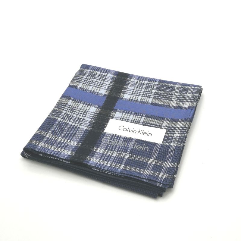 お買物マラソン♪全品P10倍メール便対応OK【売れ筋】【大処分】【未使用ハンカチ】CalvinKleinカルバンクラインハンカチ【ネイビー系】
