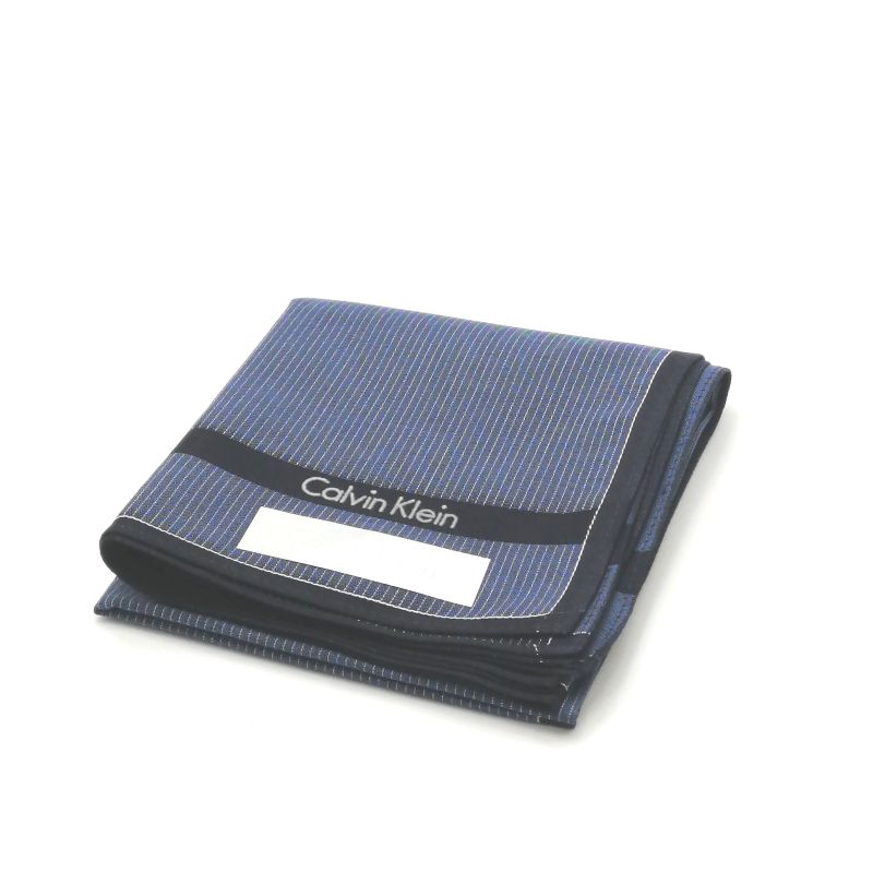 お買物マラソン♪全品P10倍メール便対応OK【売れ筋】【大処分】【未使用ハンカチ】CalvinKleinカルバンクラインハンカチ【ネイビー系】