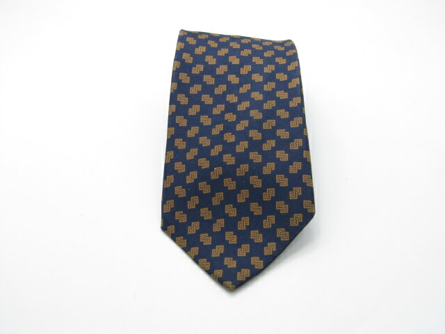 Rakuten - お買物マラソン♪全品P10倍【中古ネクタイ】【大処分】メール便対応OKAQUASCUTUMアクアスキュータムネクタイ【パターン・規則柄系】【ネイビー系】【ランクB】【ネクタイ中古】
