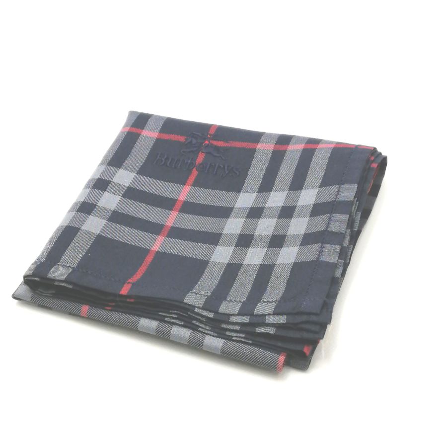 今週もやります♪全品P10倍メール便対応OK【売れ筋】【訳アリ】【未使用ハンカチ】burberrysバーバリーズハンカチ【ネイビー系】
