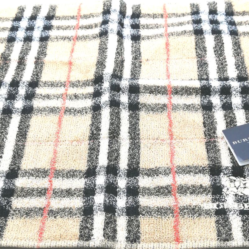 今週もやります♪全品P10倍メール便対応OK【売れ筋】【未使用ハンカチ】BURBERRYバーバリータオルハンカチ【ブラウン系】 3