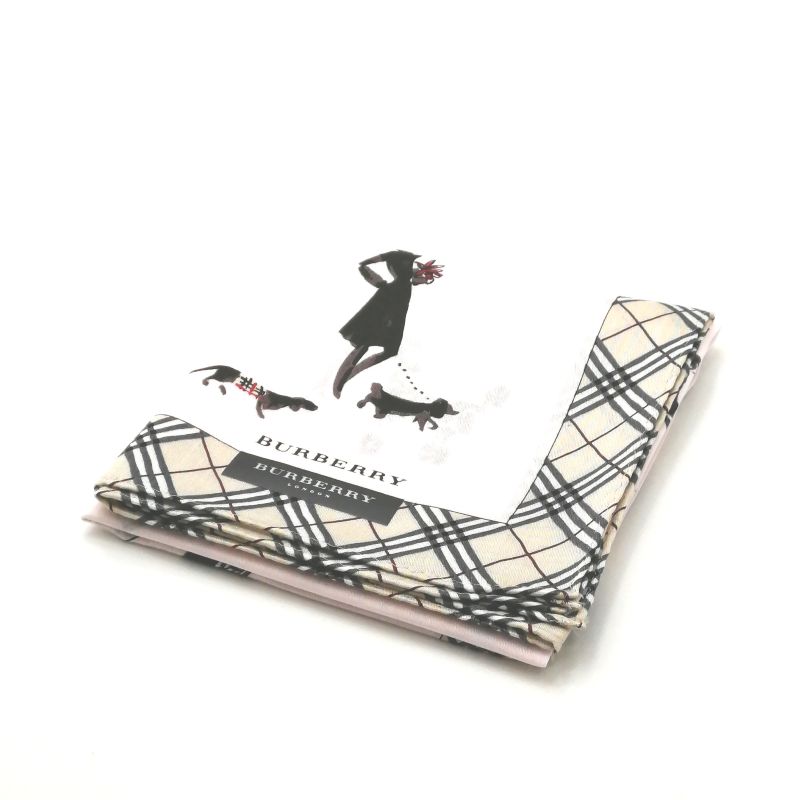 お買い物マラソン♪全品P10倍メール便対応OK【売れ筋】【未使用ハンカチ】BURBERRYバーバリーハンカチ【ピンク系】