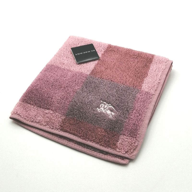お買い物マラソン♪全品P10倍メール便対応OK【売れ筋】【未使用ハンカチ】BURBERRYバーバリータオルハンカチ【ピンク系】