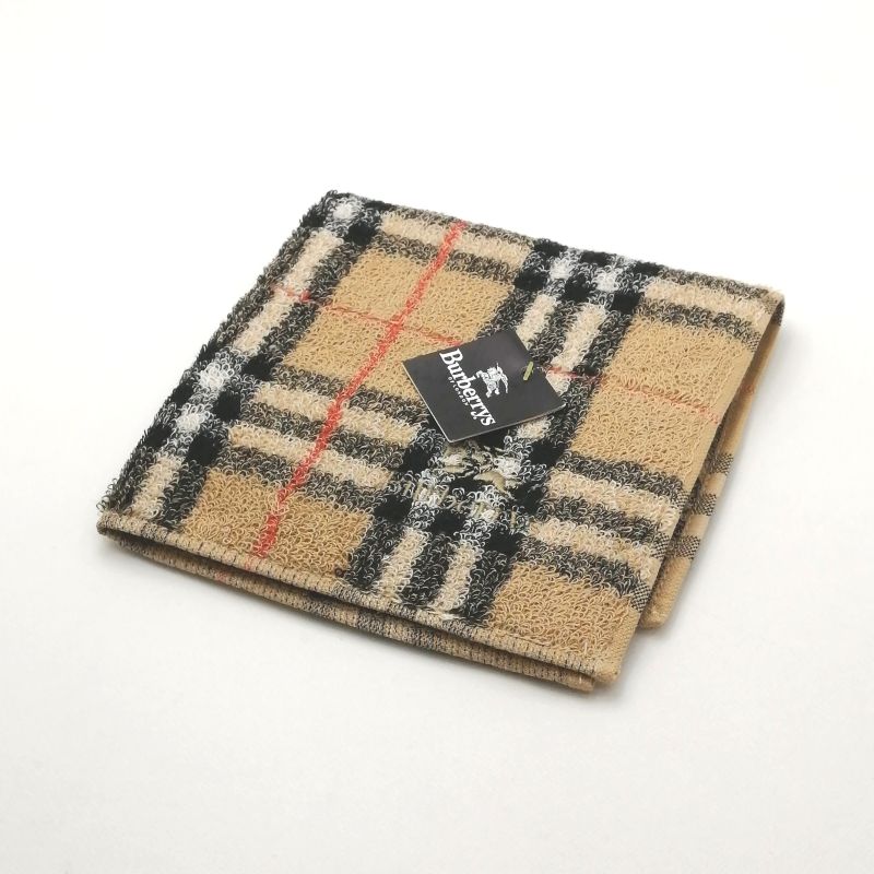 お買い物マラソン♪全品P10倍メール便対応OK【売れ筋】【限定1枚】【未使用ハンカチ】buraberrysバーバリーズタオルハンカチ【ブラウン系】