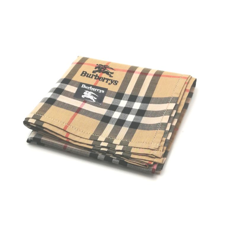 お買い物マラソン♪全品P10倍メール便対応OK【売れ筋】【限定1枚】【未使用ハンカチ】burberrysバーバリーズハンカチ【ブラウン系】