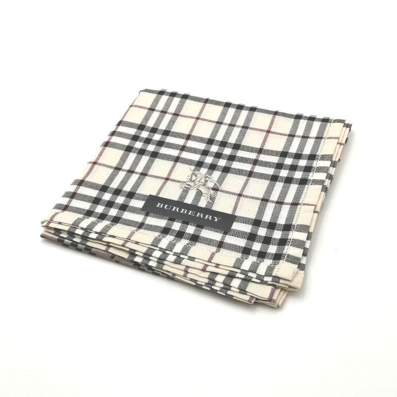 お買物マラソン♪全品P10倍メール便対応OK【売れ筋】【限定1枚】【未使用ハンカチ】BURBERRYバーバリーハンカチ【ベージュ系】
