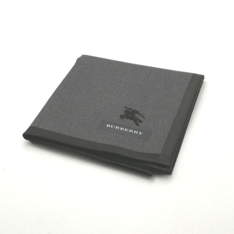 スーパーセール♪全品P10倍メール便対応OK【売れ筋】【未使用ハンカチ】BURBERRYバーバリーハンカチ【グレー系】