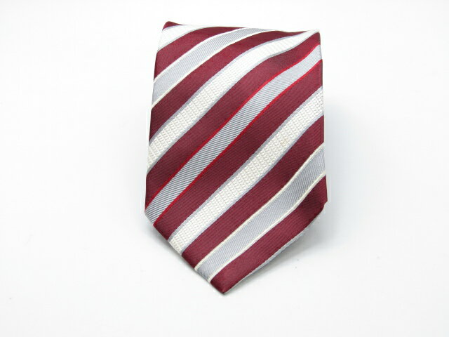 Rakuten - 当店でのお買物でSPUトータルP5倍～♪【売れ筋】【中古ネクタイ】メール便対応OKDURBANダーバンネクタイ【ストライプ・レジメンタル系】【レッド系】【ランクAB】【ネクタイ中古】