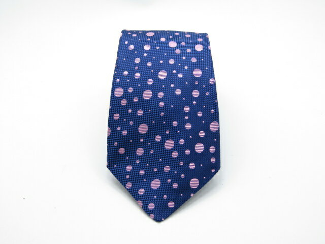 Rakuten - 月末も当店でお買物でお買い物♪P10倍【中古ネクタイ】メール便対応OKSeaward & Stearnシーワードアンドスターンネクタイ【パターン・規則柄系】【ネイビー系】【ランクAB】【ネクタイ中古】