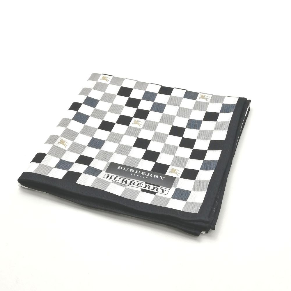 スーパーセール♪全品P10倍メール便対応OK【売れ筋】】【未使用ハンカチ】BURBERRYバーバリーハンカチ【ホワイト系】