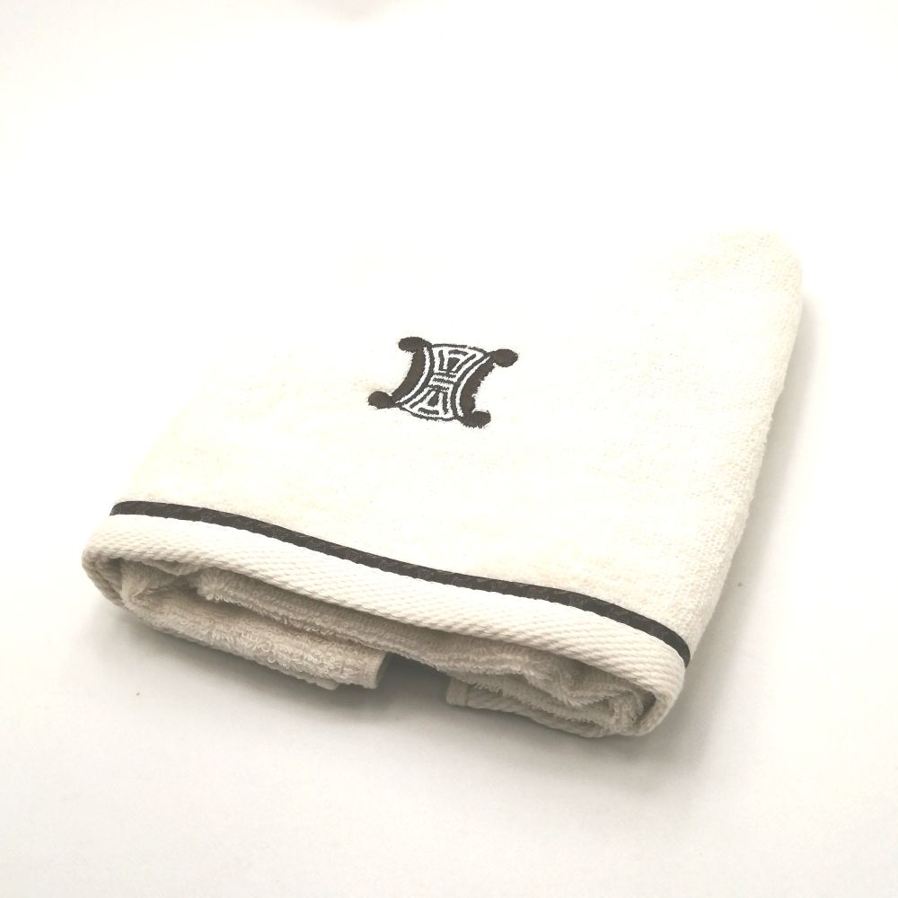 月初も当店でお買い物♪全品P10倍メール便対応OK【売れ筋】【訳アリ】【未使用タオル】CELINEセリーヌフェイスタオル【オフホワイト系】