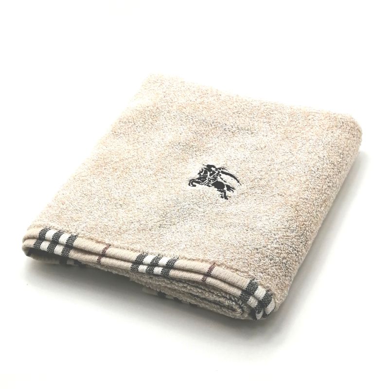 当店はやります♪16日迄P10倍メール便対応OK【売れ筋】【限定2】【未使用タオル】BURBERRYバーバリーフェイスタオル【ベージュ系】