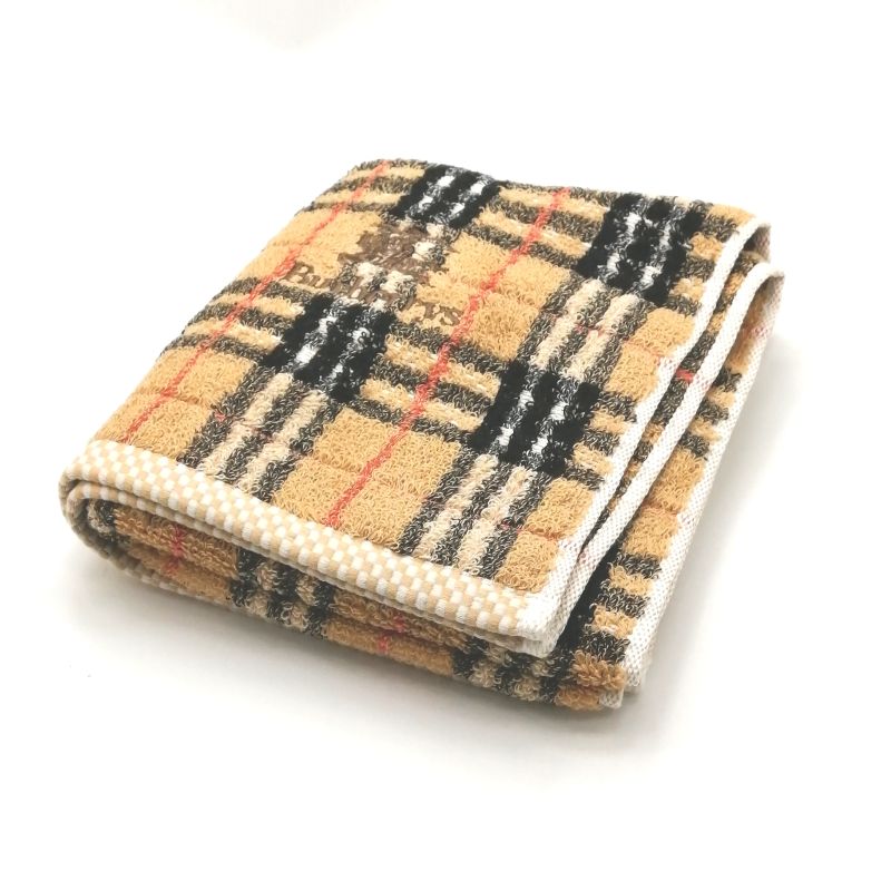 当店でのお買物でSPUトータルP10倍～♪メール便対応OK【売れ筋】【現品限り】【未使用タオル】bueberrysバーバリーズフェイスタオル【ブラウン系】