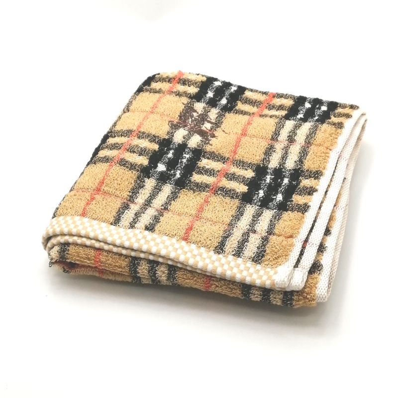 当店でのお買物でSPUトータルP10倍～♪メール便対応OK【売れ筋】【現品限り】【未使用タオル】BURBERRYバーバリーフェイスタオル【ブラウン系】